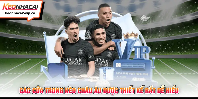 Các cửa trong kèo châu Âu được thiết kế rất dễ hiểu